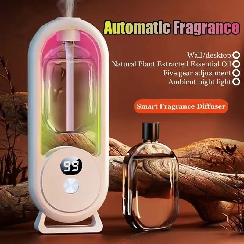 White Ultrasonic Premium Aromatherapy Diffuser with Nano Mist & LED Night Light - Fragrance & Odor Eliminator for Home Bedroom & Bathroom(Essential Oils Not Included)