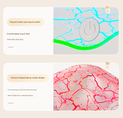 White Volcano Style 2L Cool Mist Humidifier - Triple Nozzle with RGB LED & Quiet Operation