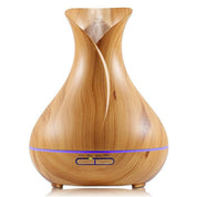 Wood Grain 500ml Wood-Grain Essential Oil Aroma Diffuser with Lattice Design and Humidifier - Appliances > Aroma