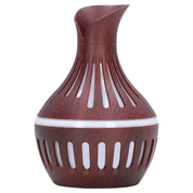 Wood Grain Humidifier USB Small Vase Night Light Mute Humidification Aromatherapy Machine 300ml