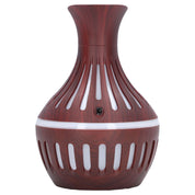 Wood Grain Humidifier USB Small Vase Night Light Mute Humidification Aromatherapy Machine 300ml