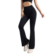XL Black High Waist Flare Premium Yoga Pants - Women's Bootcut Leggings - Peach Lift, Quick Dry, Workout & Fitness Pants