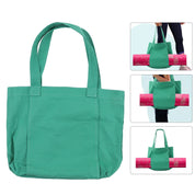 Yoga Carryall Bag Large Capacity Lightweight Foldable Yoga Mat Bag with Zippered Inner Pocket for Gym Outdoor Sports Green