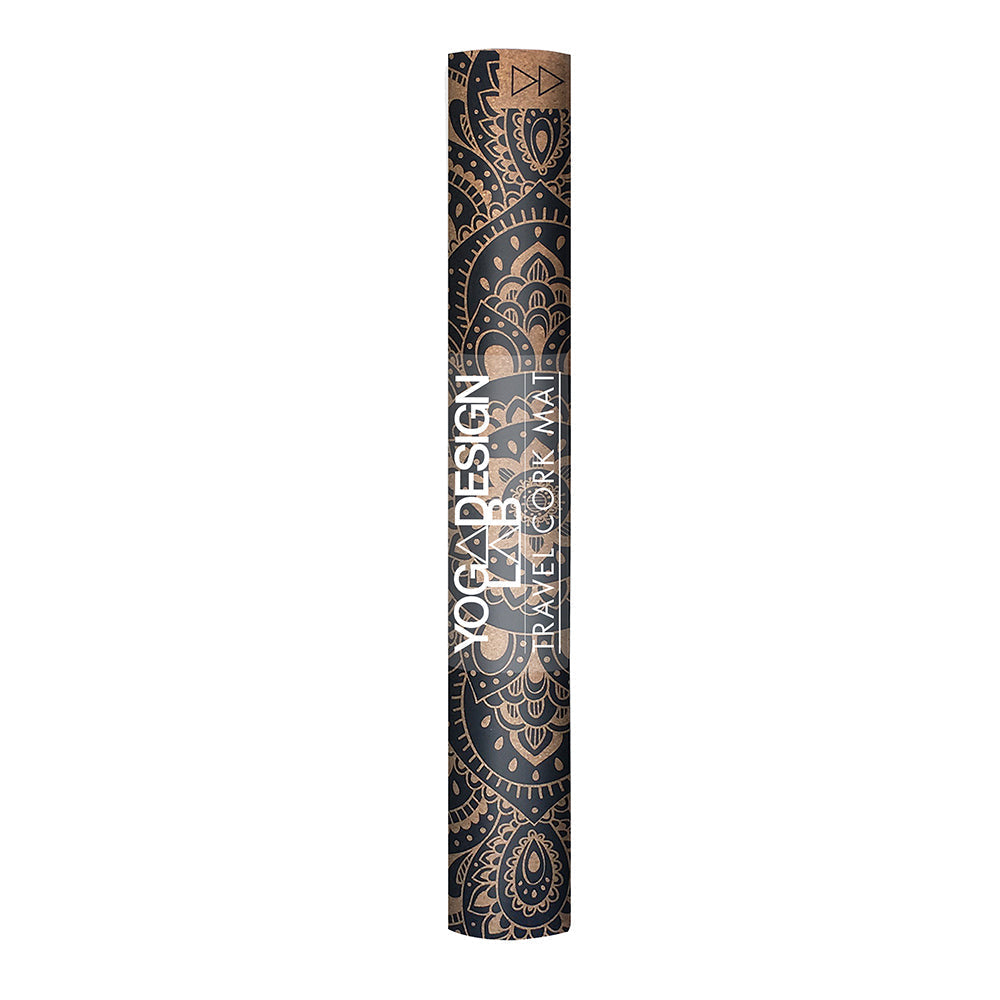 Yoga Design Lab Cork Yoga Mat 1.5mm Mandala Black - Sports & Fitness > Exercise Gym & Fitness > Yoga & Pilates