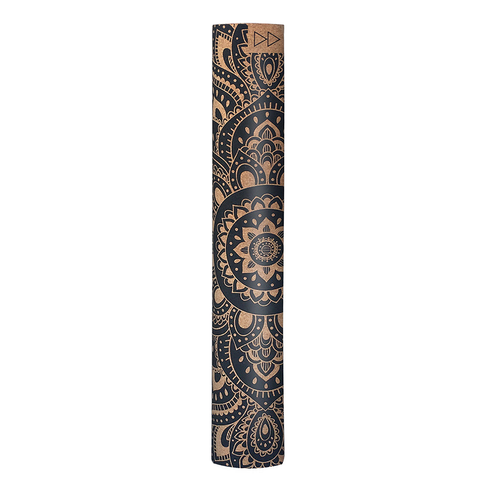 Yoga Design Lab Cork Yoga Mat 3.5mm Mandala Black - Sports & Fitness > Exercise Gym & Fitness > Yoga & Pilates