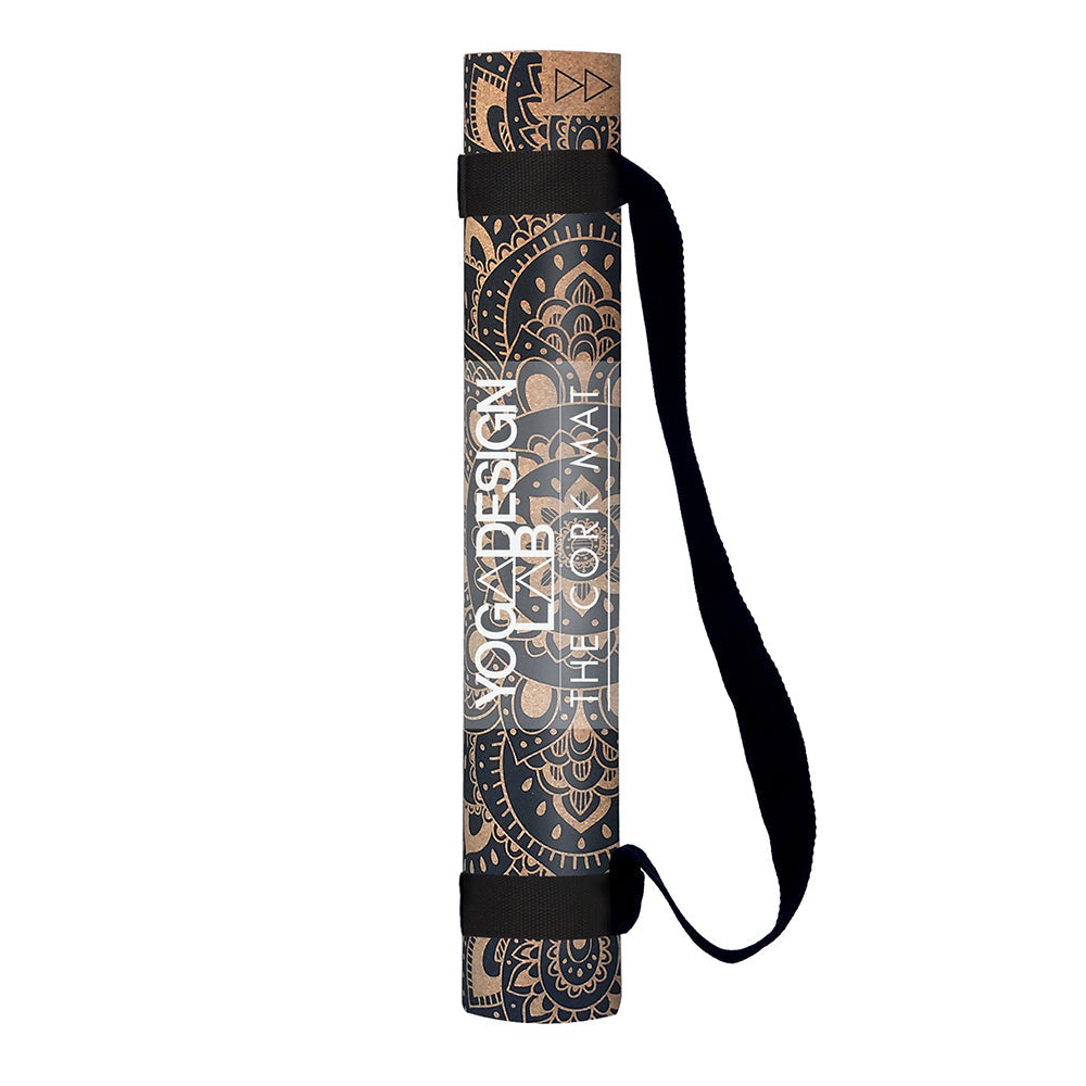 Yoga Design Lab Cork Yoga Mat 3.5mm Mandala Black - Sports & Fitness > Exercise Gym & Fitness > Yoga & Pilates
