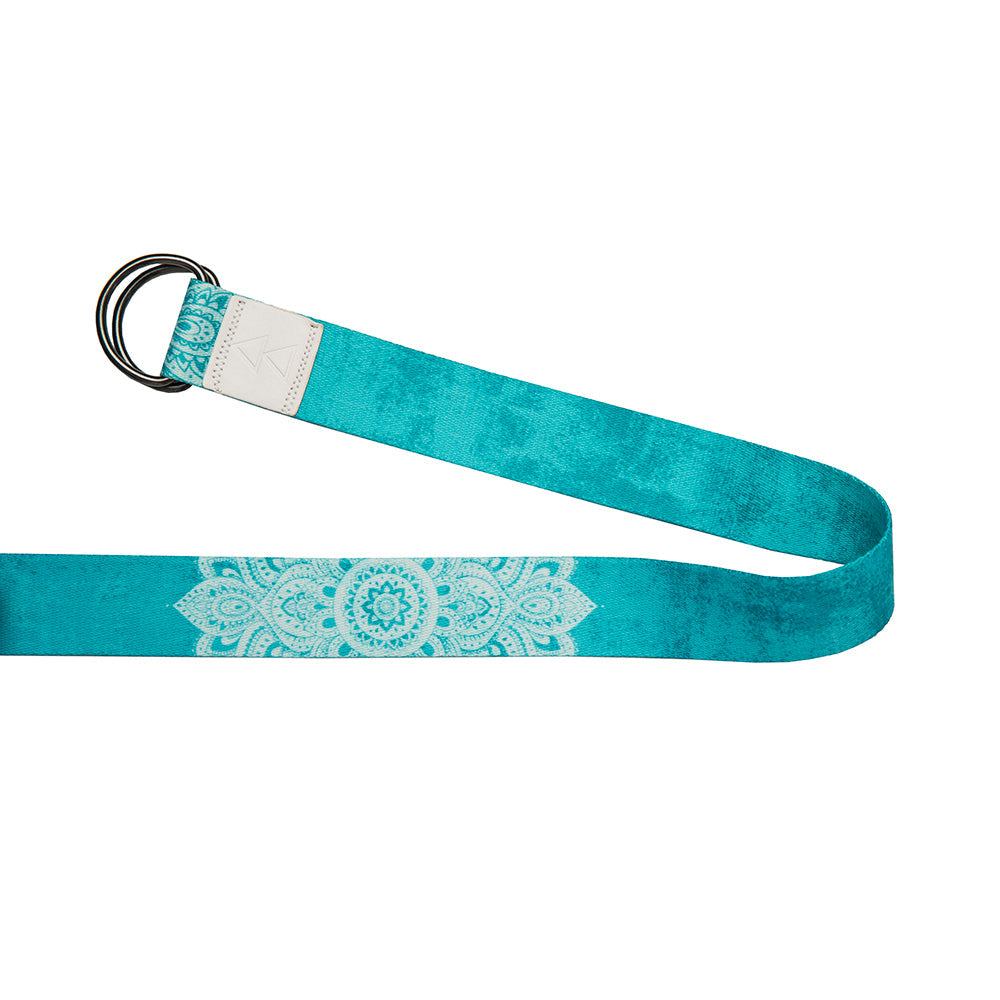Yoga Design Lab Yoga Strap Mandala Turquoise - Sports & Fitness > Exercise Gym & Fitness > Yoga & Pilates