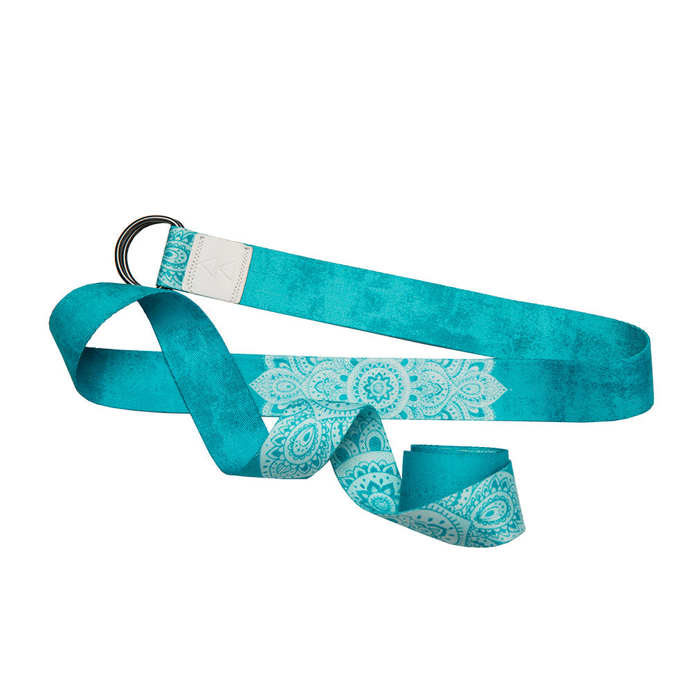 Yoga Design Lab Yoga Strap Mandala Turquoise - Sports & Fitness > Exercise Gym & Fitness > Yoga & Pilates