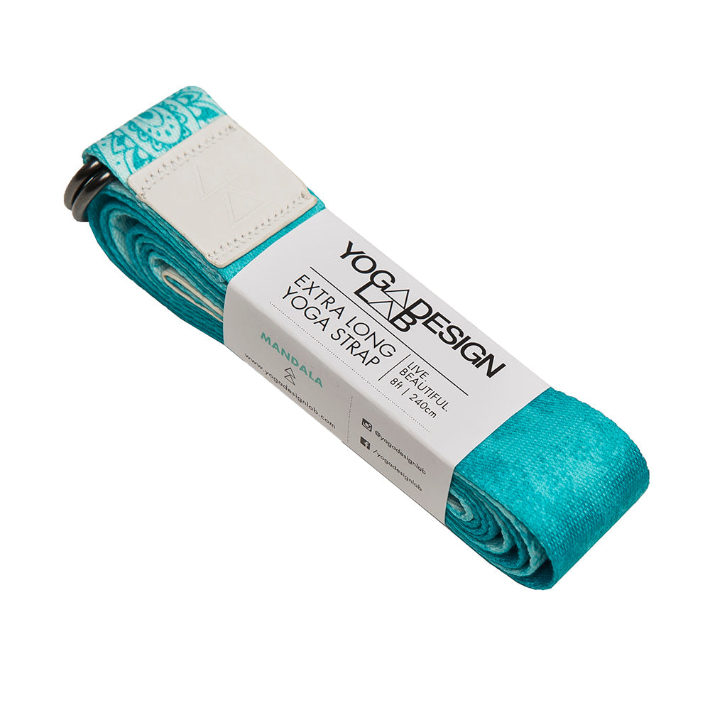 Yoga Design Lab Yoga Strap Mandala Turquoise - Sports & Fitness > Exercise Gym & Fitness > Yoga & Pilates