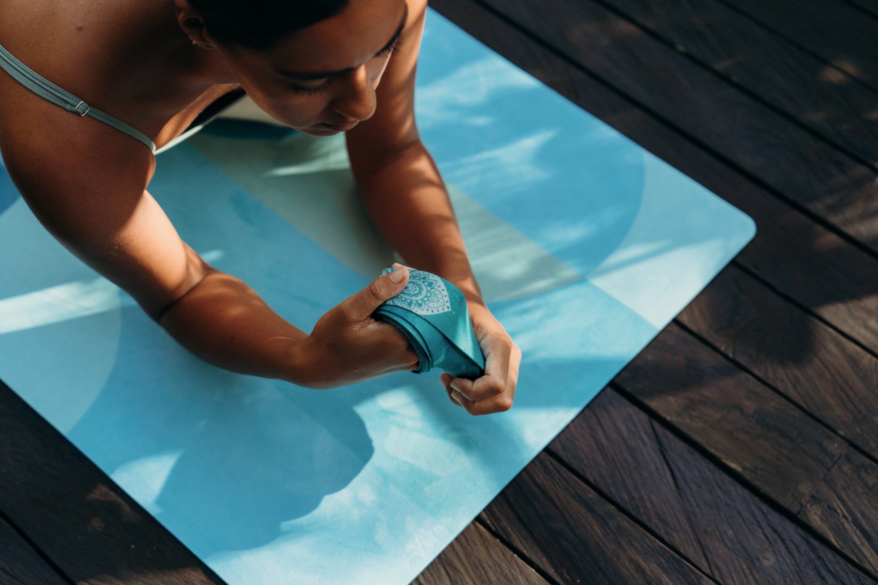 Yoga Design Lab Yoga Strap Mandala Turquoise - Sports & Fitness > Exercise Gym & Fitness > Yoga & Pilates