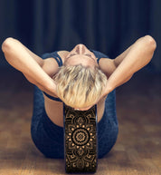 Yoga Design Lab Yoga Wheel Cork Mandala Black - Sports & Fitness > Exercise Gym & Fitness > Yoga & Pilates