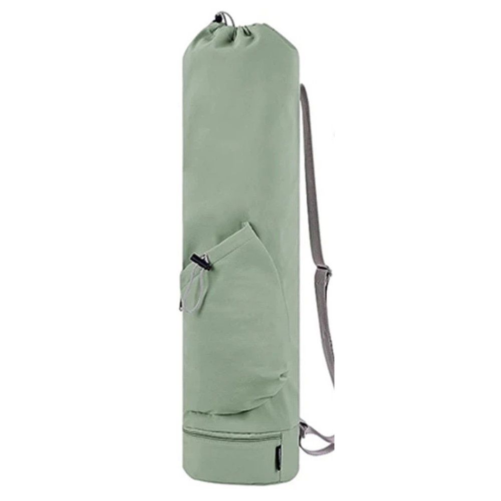 Yoga Mat Bag with Water Bottle Pocket and Bottom Wet Pocket, Exercise Yoga Mat Carrier Multi-Functional Storage Bag,（green）