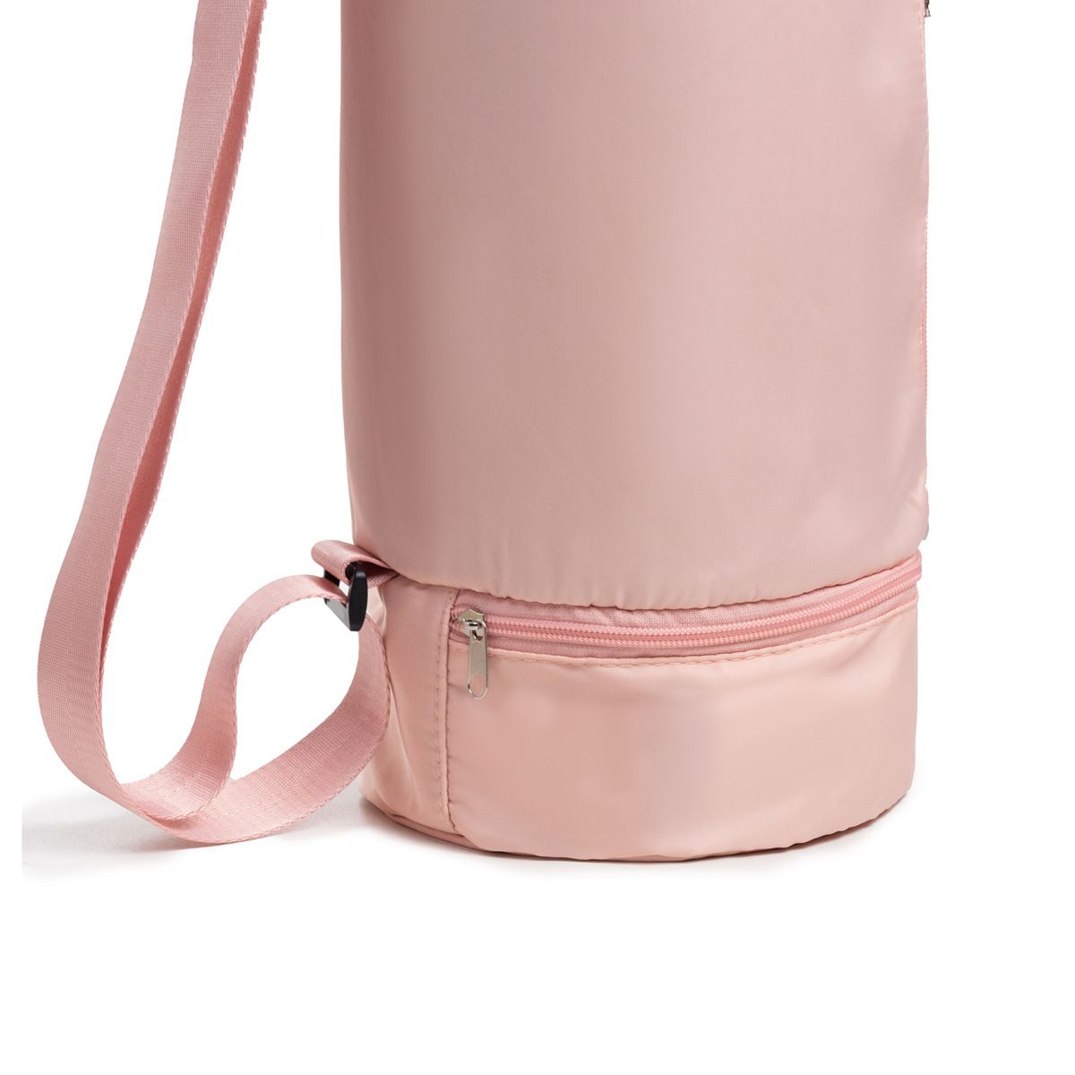 Yoga Mat Bag with Water Bottle Pocket and Bottom Wet Pocket, Exercise Yoga Mat Carrier Multi-Functional Storage Bag （pink）