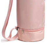 Yoga Mat Bag with Water Bottle Pocket and Bottom Wet Pocket, Exercise Yoga Mat Carrier Multi-Functional Storage Bag （pink）