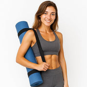 Yoga Mat Strap - Yoga Mat Carrying Strap - Straps - Adjustable Shoulder Straps - Yoga Mat Carrying Strap - Yoga Mat Storage Straps - For Storage and Organization - Black - 38 mm x 1.5 m - (mat not included)
