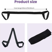 Yoga Mat Strap - Yoga Mat Carrying Strap - Straps - Adjustable Shoulder Straps - Yoga Mat Carrying Strap - Yoga Mat Storage Straps - For Storage and Organization - Black - 38 mm x 1.5 m - (mat not included)