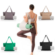 Yoga Mat Tote Bag - Durable Canvas Shoulder Bag for Outdoor Workouts & Travel(Green)