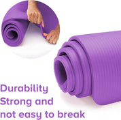 Yoga Mat - Unisex - Non-slip Thick Foam Fitness Exercise Mat - With Portable Strap - Lightweight Home Fitness Equipment - Suitable for Yoga, Pilates, Stretching, Gymnastics Training and Camping