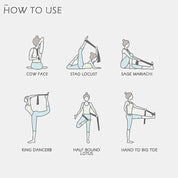 Yoga Strap With Loops - Stretching Strap, Eco-friendly, Physical Therapy Strap, Yoga Stretch Strap & Mat Carrier