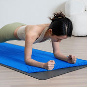 Yoga towel - Moisture-regulating and non-slip - Yoga towel - Quick-drying yoga mat fabric - Breathable yoga mat with mesh storage bag - Suitable for hot yoga, pilates and fitness - Blue
